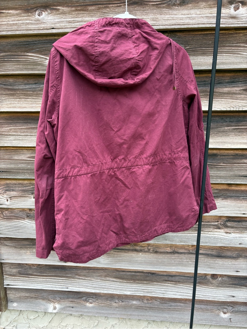 Love Tree Maroon Hooded Utility Jacket - Picture 3 of 3